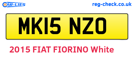MK15NZO are the vehicle registration plates.