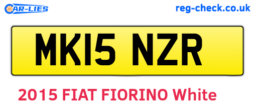 MK15NZR are the vehicle registration plates.