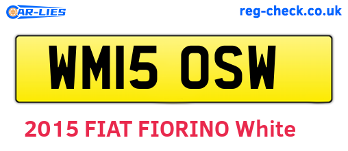 WM15OSW are the vehicle registration plates.