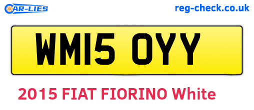 WM15OYY are the vehicle registration plates.