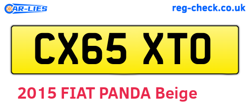 CX65XTO are the vehicle registration plates.
