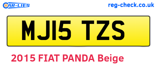 MJ15TZS are the vehicle registration plates.