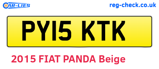 PY15KTK are the vehicle registration plates.