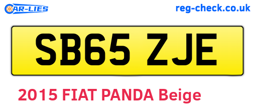 SB65ZJE are the vehicle registration plates.
