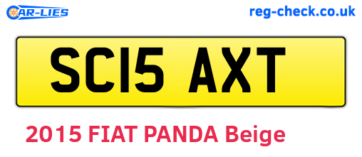 SC15AXT are the vehicle registration plates.