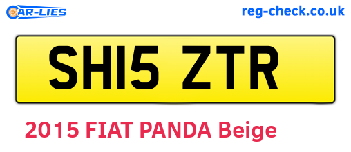 SH15ZTR are the vehicle registration plates.
