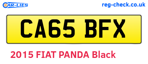 CA65BFX are the vehicle registration plates.