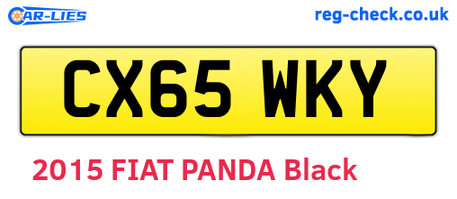 CX65WKY are the vehicle registration plates.