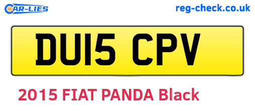 DU15CPV are the vehicle registration plates.