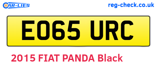 EO65URC are the vehicle registration plates.