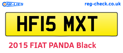 HF15MXT are the vehicle registration plates.