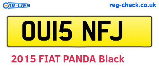 OU15NFJ are the vehicle registration plates.