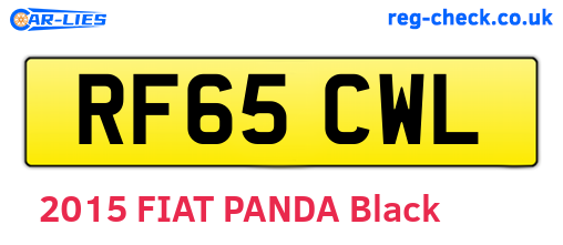 RF65CWL are the vehicle registration plates.