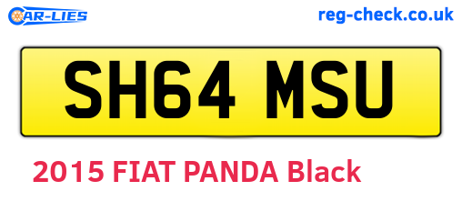 SH64MSU are the vehicle registration plates.