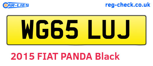 WG65LUJ are the vehicle registration plates.