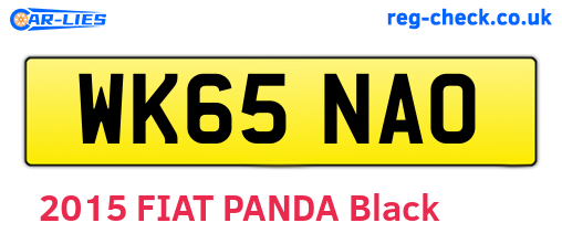WK65NAO are the vehicle registration plates.