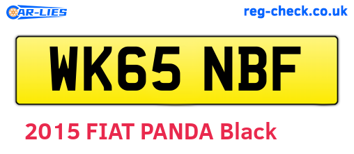 WK65NBF are the vehicle registration plates.