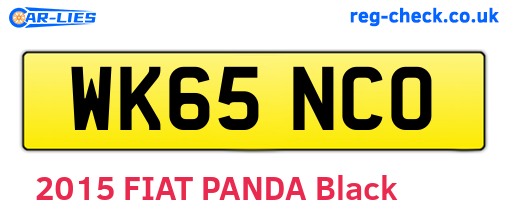 WK65NCO are the vehicle registration plates.