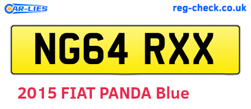 NG64RXX are the vehicle registration plates.