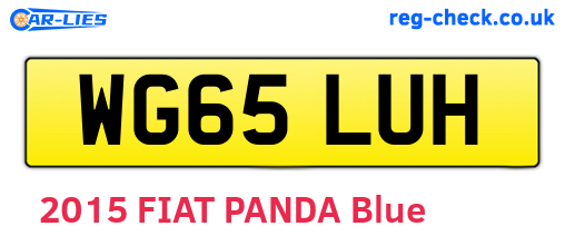WG65LUH are the vehicle registration plates.