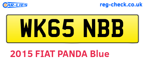 WK65NBB are the vehicle registration plates.