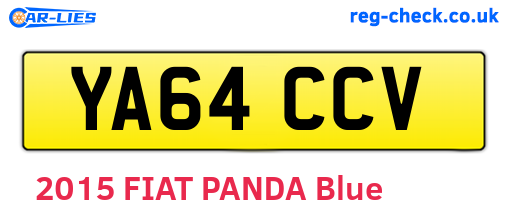 YA64CCV are the vehicle registration plates.