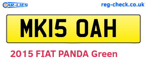 MK15OAH are the vehicle registration plates.