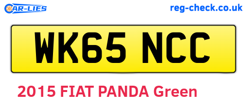 WK65NCC are the vehicle registration plates.