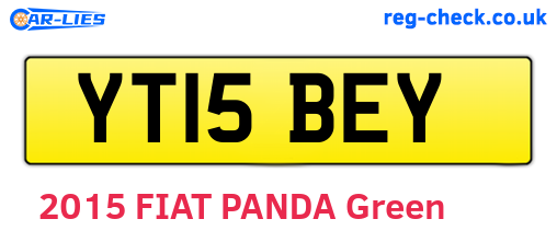 YT15BEY are the vehicle registration plates.
