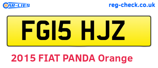 FG15HJZ are the vehicle registration plates.