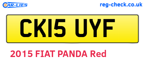 CK15UYF are the vehicle registration plates.