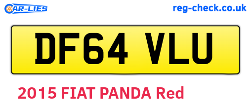 DF64VLU are the vehicle registration plates.