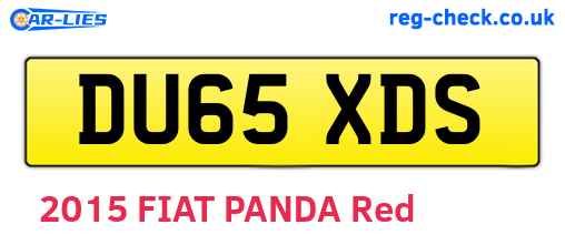 DU65XDS are the vehicle registration plates.