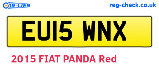 EU15WNX are the vehicle registration plates.