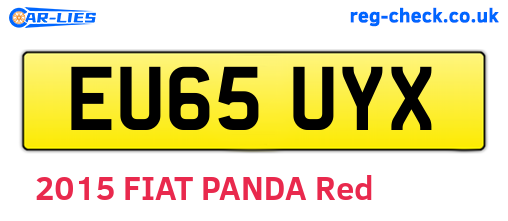 EU65UYX are the vehicle registration plates.