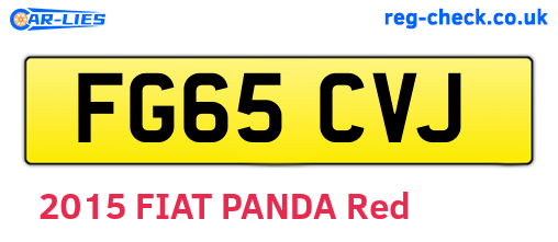 FG65CVJ are the vehicle registration plates.