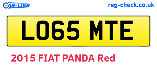 LO65MTE are the vehicle registration plates.