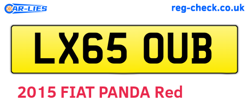 LX65OUB are the vehicle registration plates.