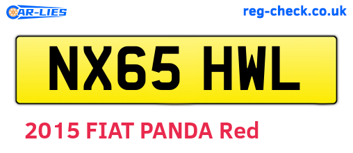 NX65HWL are the vehicle registration plates.