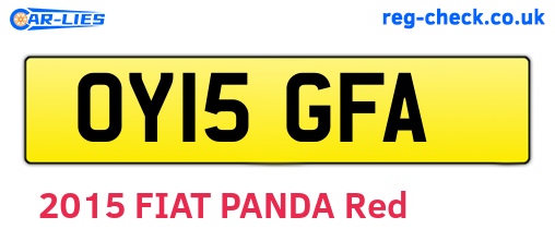 OY15GFA are the vehicle registration plates.