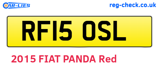 RF15OSL are the vehicle registration plates.