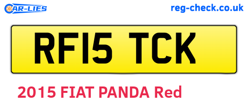 RF15TCK are the vehicle registration plates.