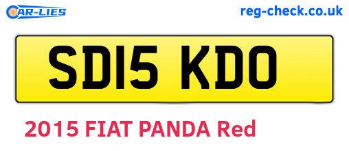 SD15KDO are the vehicle registration plates.