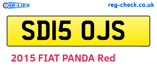 SD15OJS are the vehicle registration plates.