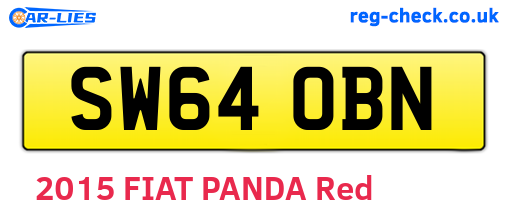 SW64OBN are the vehicle registration plates.