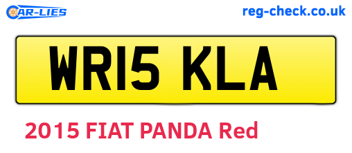 WR15KLA are the vehicle registration plates.