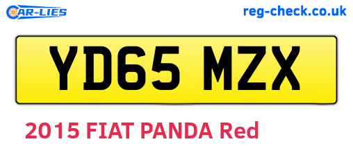 YD65MZX are the vehicle registration plates.