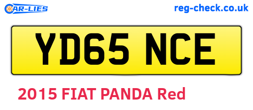 YD65NCE are the vehicle registration plates.