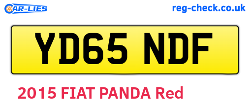 YD65NDF are the vehicle registration plates.