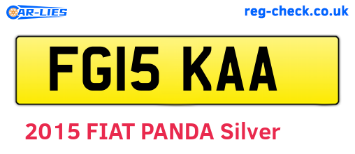 FG15KAA are the vehicle registration plates.